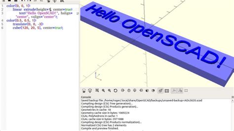 convert scad to stl